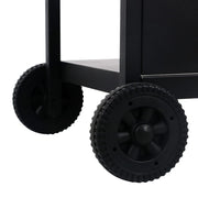 Barbacoa portátil de gas con mesita de 3 estantes negro V6896 Vetonek