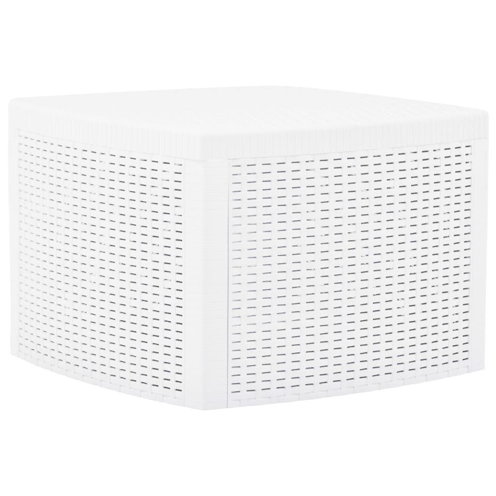 Mesa auxiliar de plástico blanco 54x54x36,5 cm