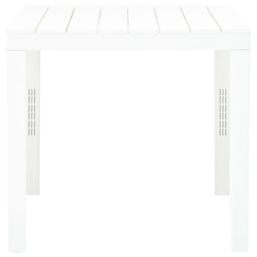 Mesa de jardín de plástico blanco 78x78x72 cm