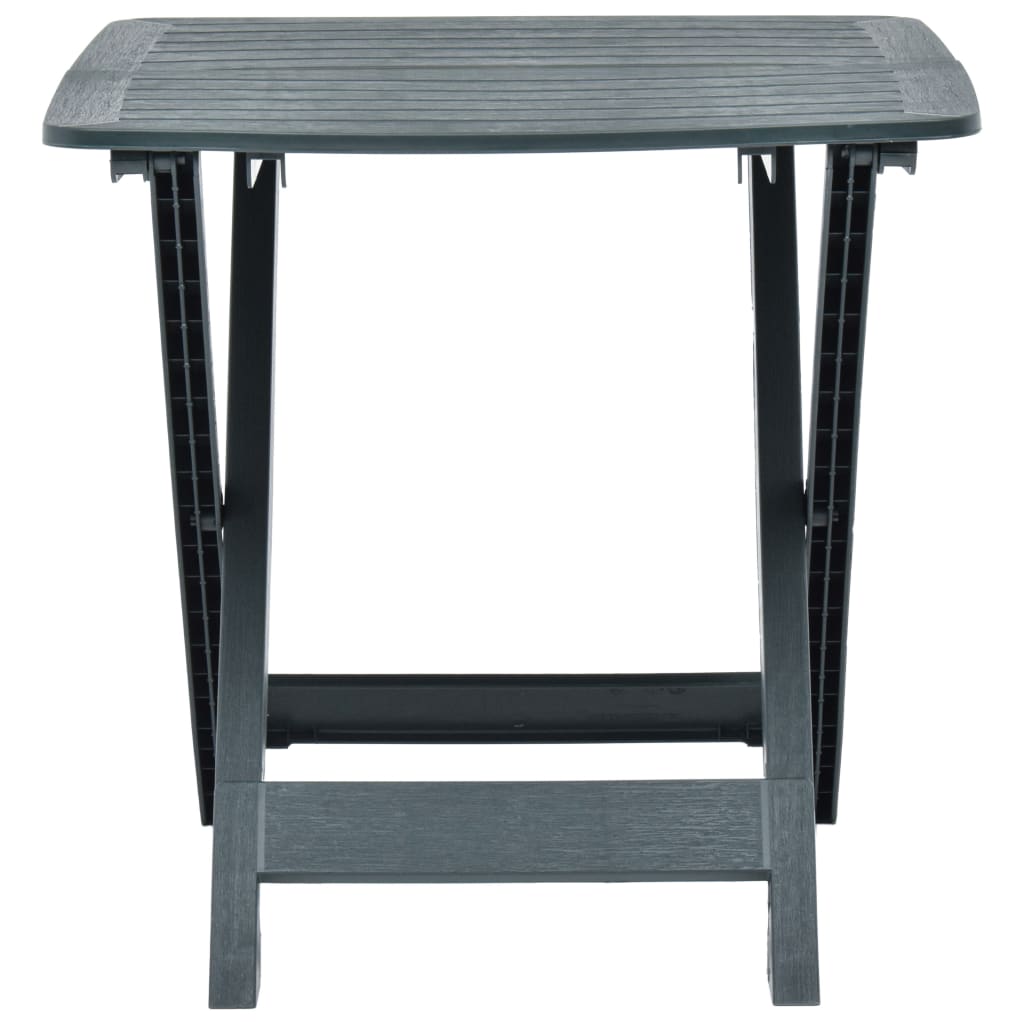 Mesa de jardín plegable de plástico verde 79x72x70 cm - Vetonek