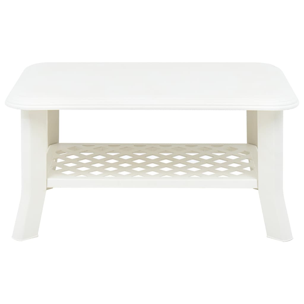 Mesa de centro de plástico blanco 90x60x46 cm vidaXL