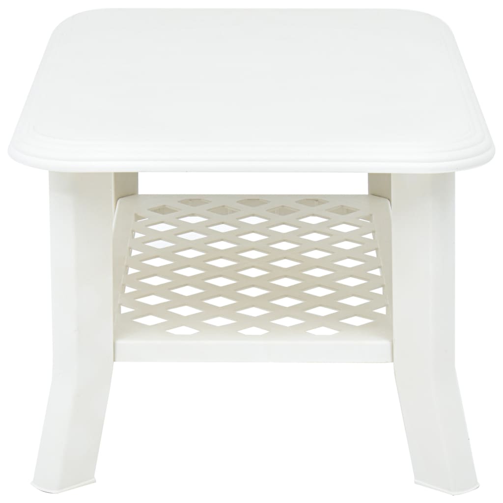 Mesa de centro de plástico blanco 90x60x46 cm vidaXL