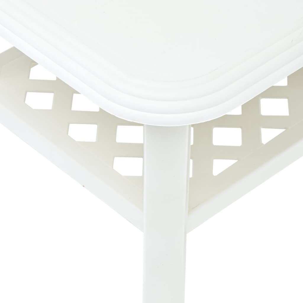 Mesa de centro de plástico blanco 90x60x46 cm vidaXL