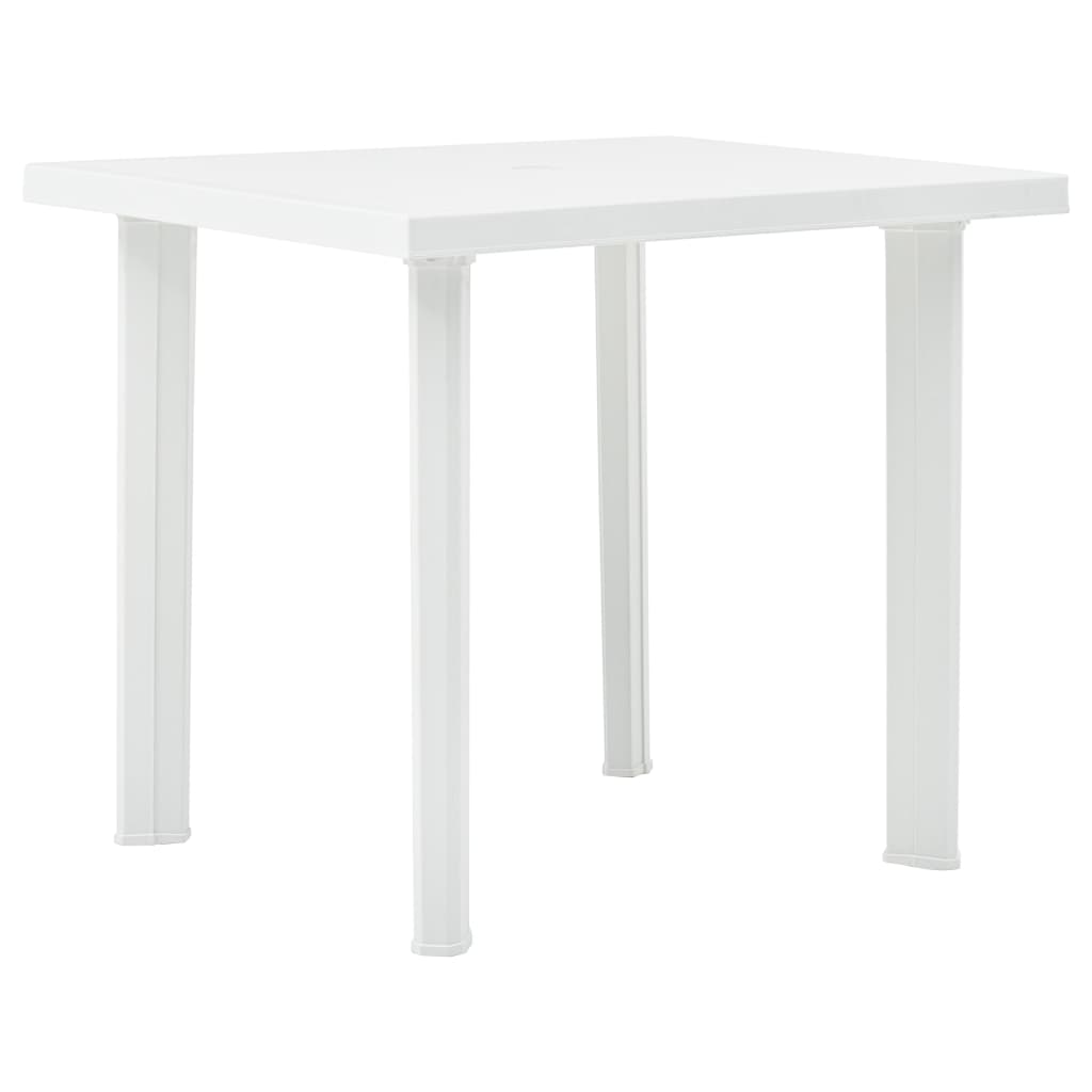 Vetonek Mesa de jardín de plástico blanco 80x75x72 cm