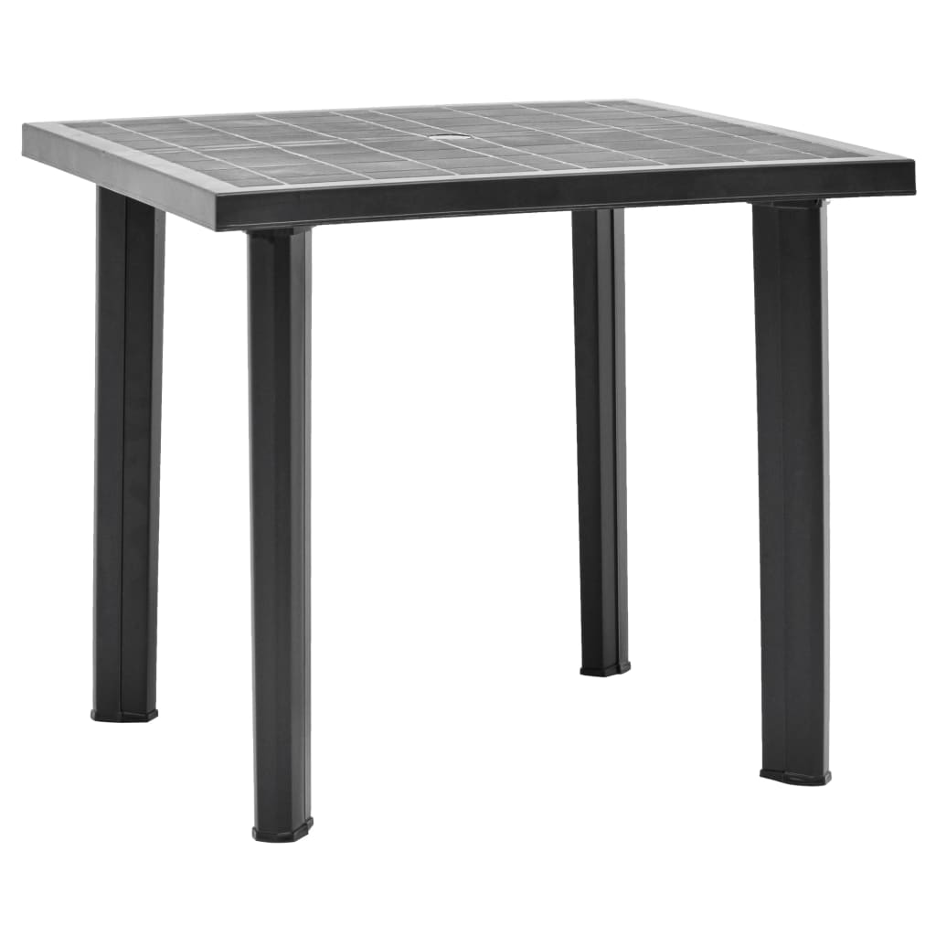 Vetonek Mesa de jardín de plástico gris antracita 80x75x72 cm