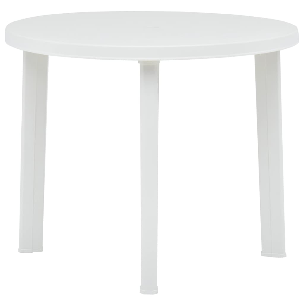 Vetonek Mesa de jardín de plástico blanco 89 cm