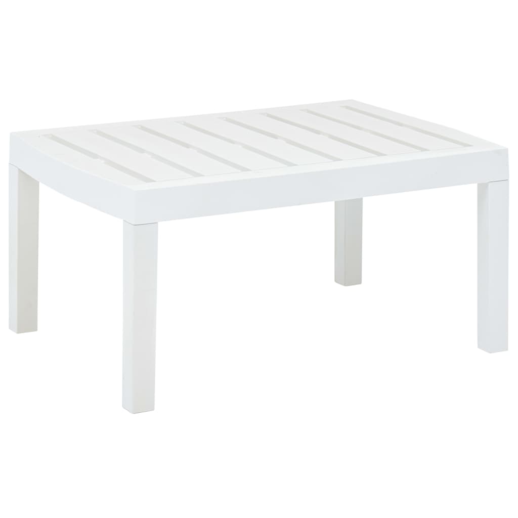 Mesa de jardín de plástico blanco 78x55x38 cm