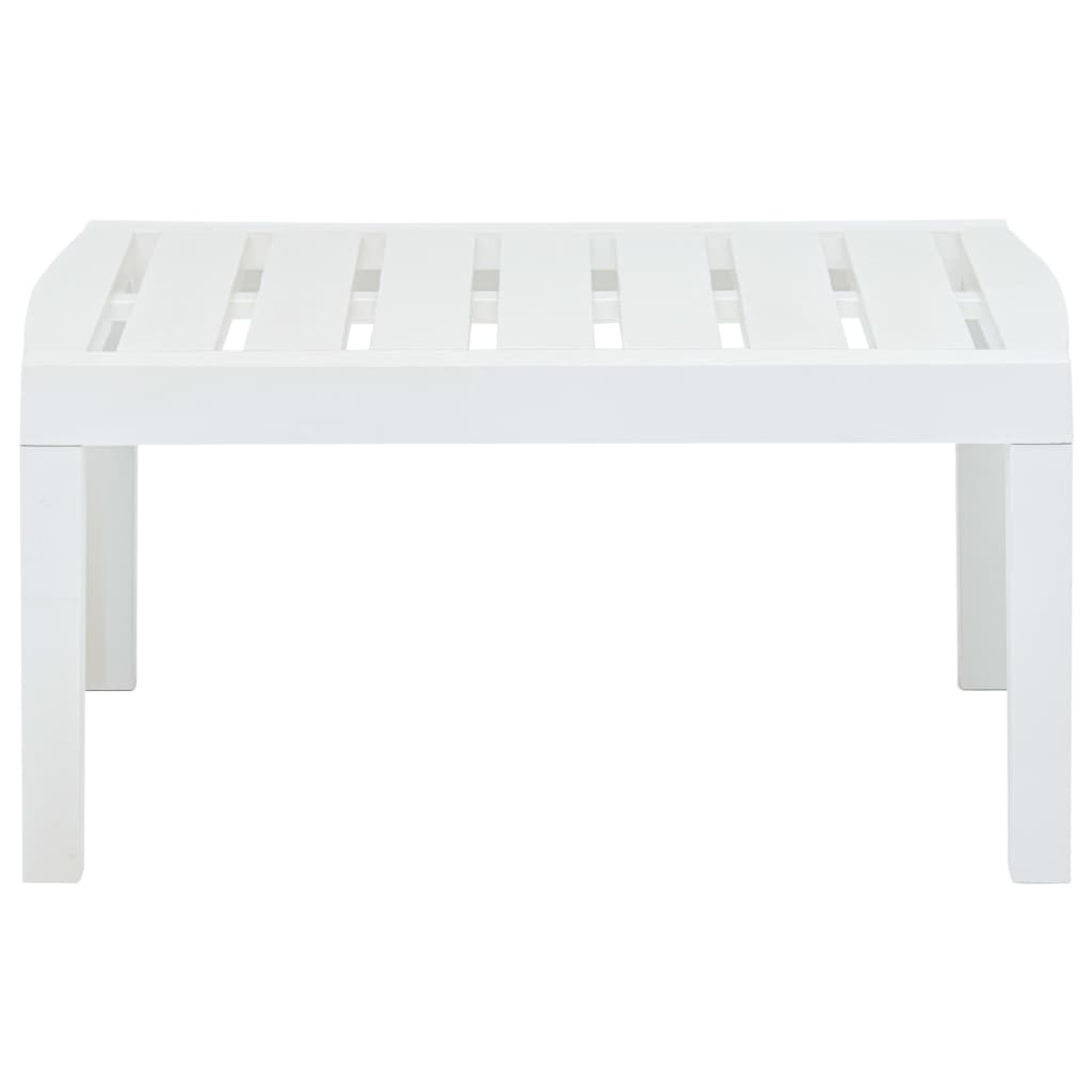 Mesa de jardín de plástico blanco 78x55x38 cm