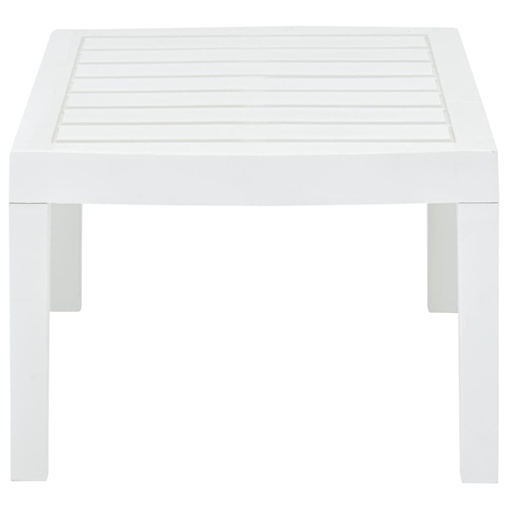 Mesa de jardín de plástico blanco 78x55x38 cm