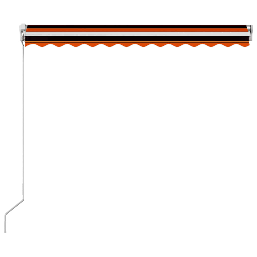 Toldo manual retráctil naranja y marrón 300x250 cm vidaXL