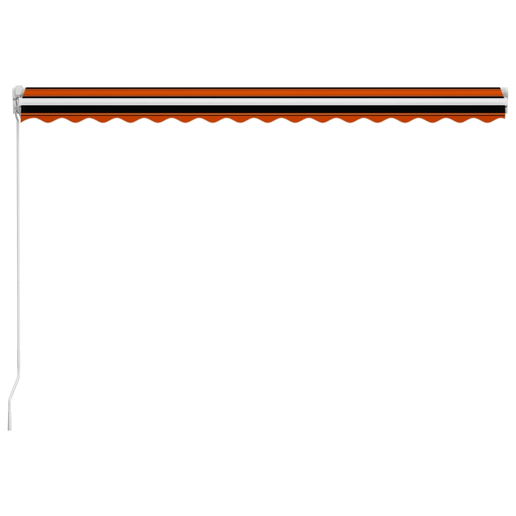 Toldo manual retráctil naranja y marrón 450x300 cm vidaXL