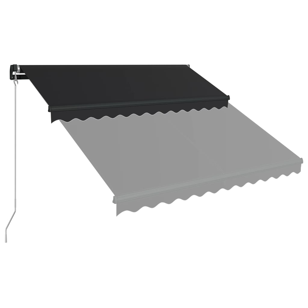 Toldo retráctil manual gris antracita 300x250 cm vidaXL