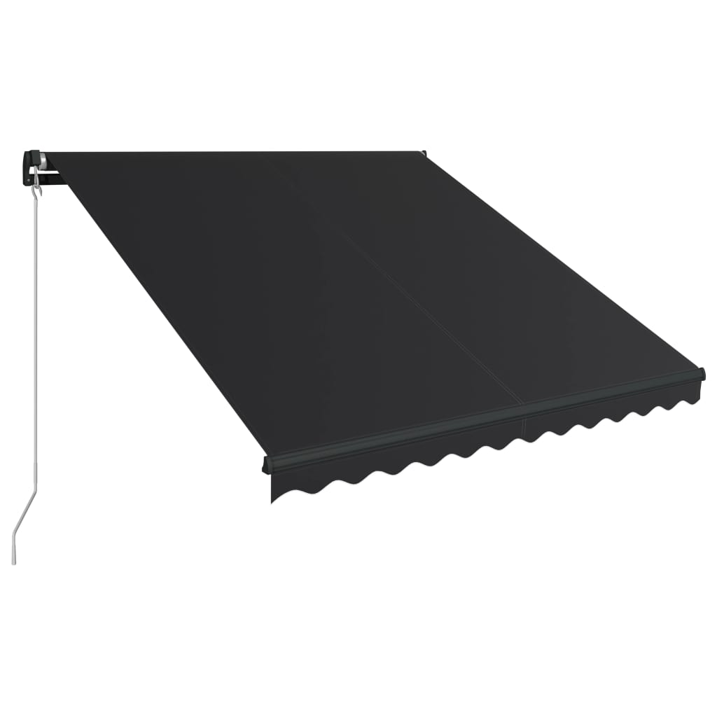 Toldo retráctil manual gris antracita 350x250 cm vidaXL