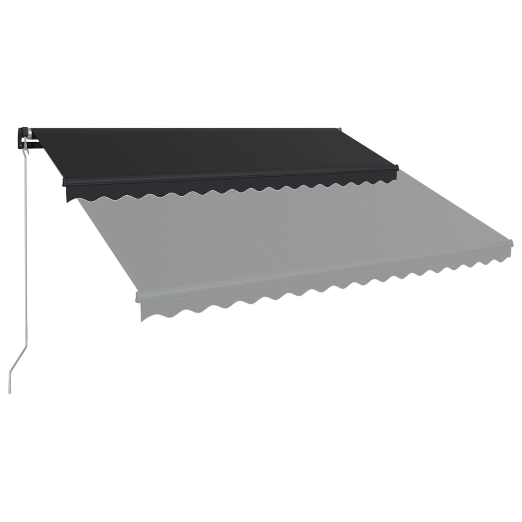 Toldo retráctil manual gris antracita 400x300 cm vidaXL