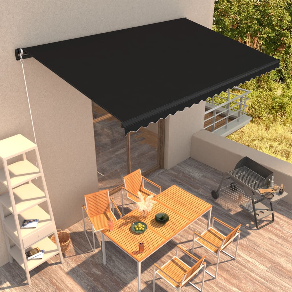 Vetonek Toldo retráctil manual gris antracita 450x300 cm