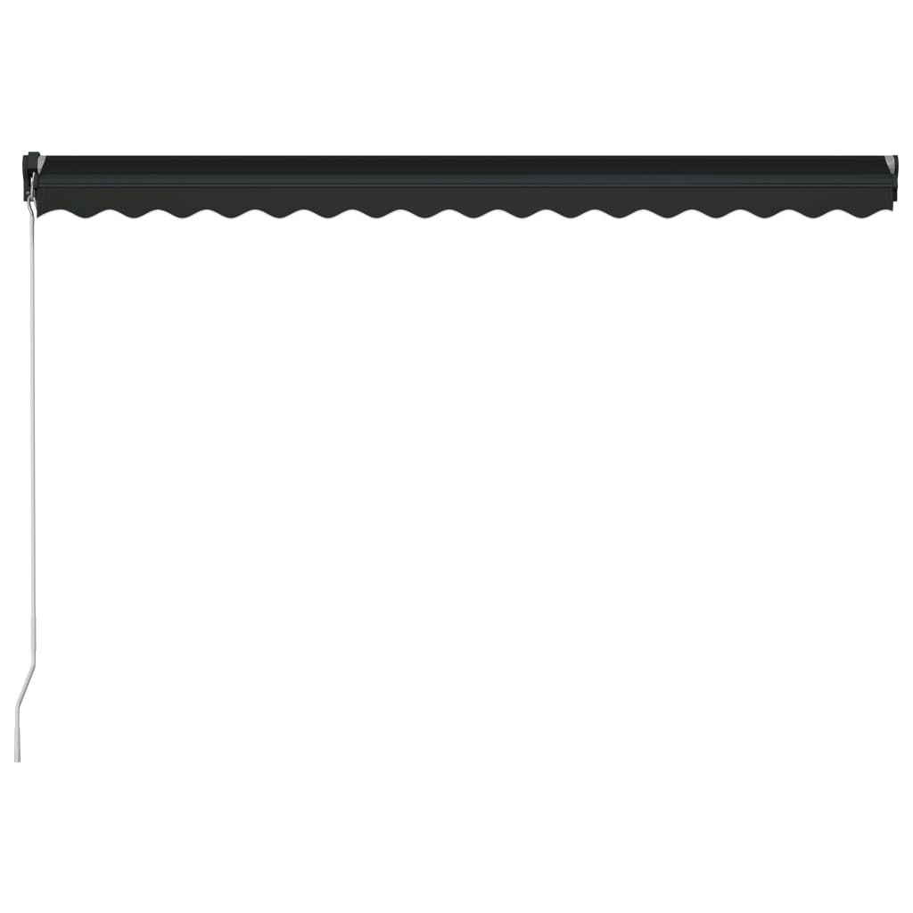 Toldo retráctil manual gris antracita 450x300 cm vidaXL