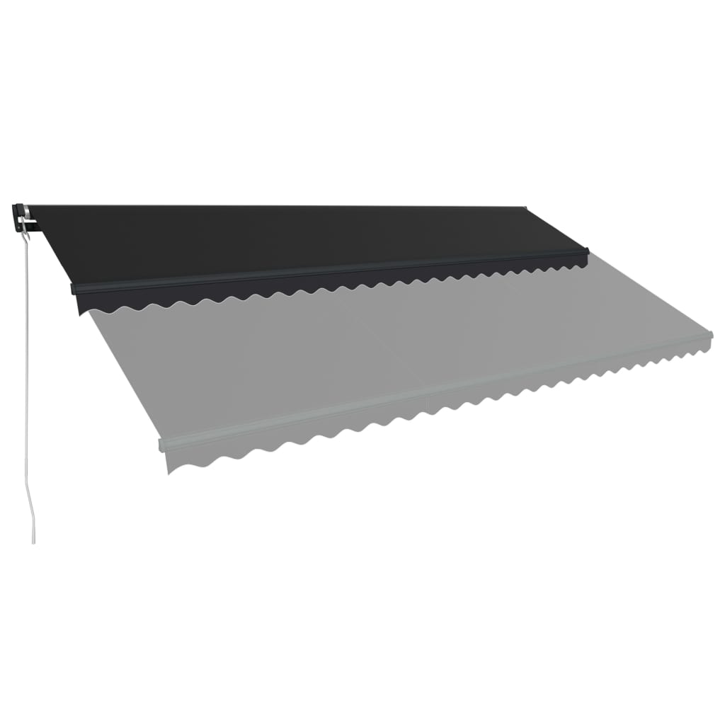 Toldo retráctil manual gris antracita 600x300 cm vidaXL