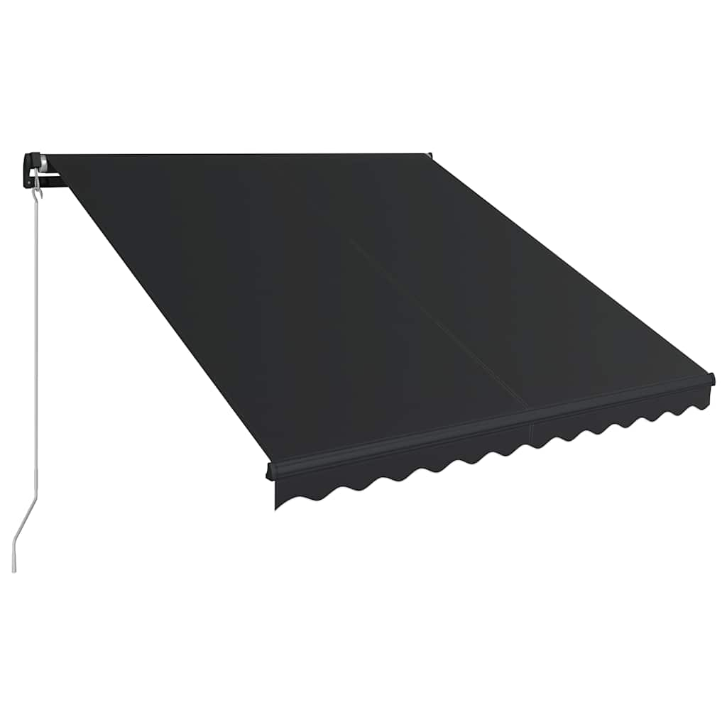 Toldo retráctil manual con LED gris antracita 300x250 cm vidaXL