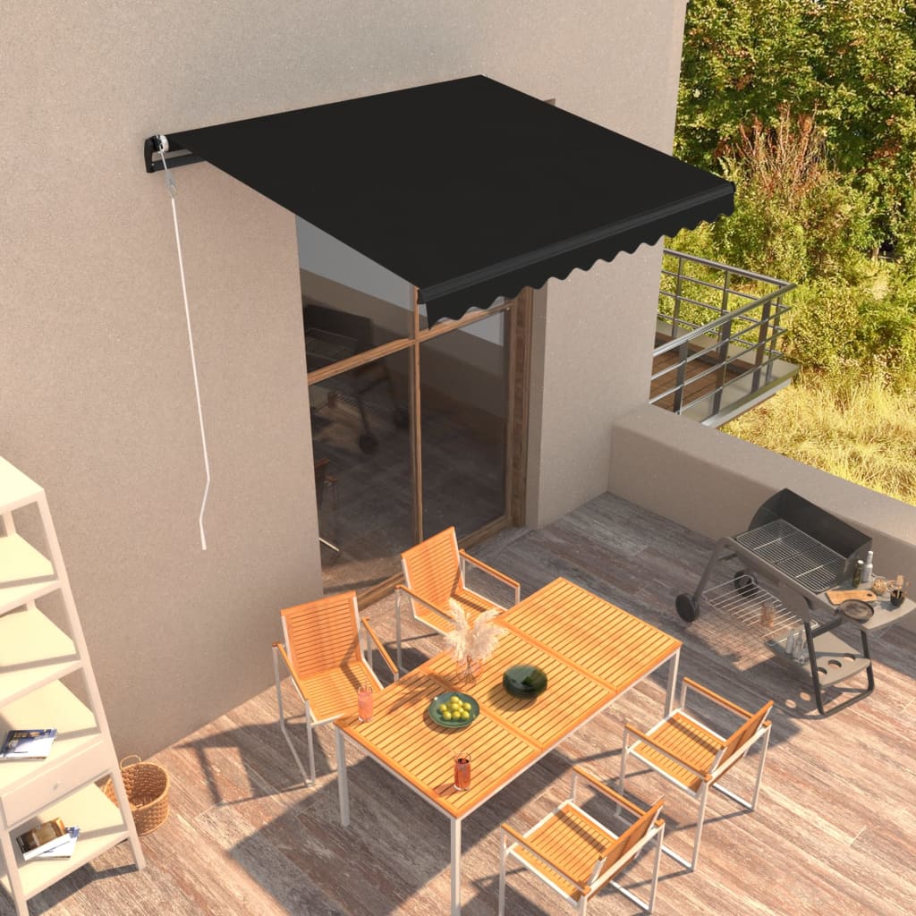 Toldo retráctil automático gris antracita 300x250 cm vidaXL