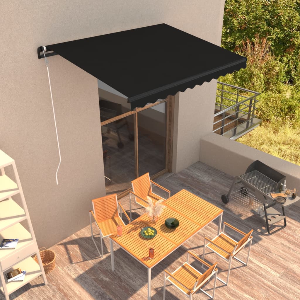 Vetonek Toldo retráctil automático gris antracita 350x250 cm