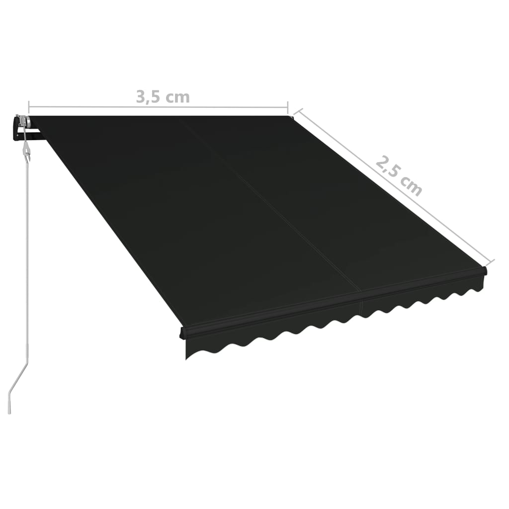 Toldo retráctil automático gris antracita 350x250 cm vidaXL