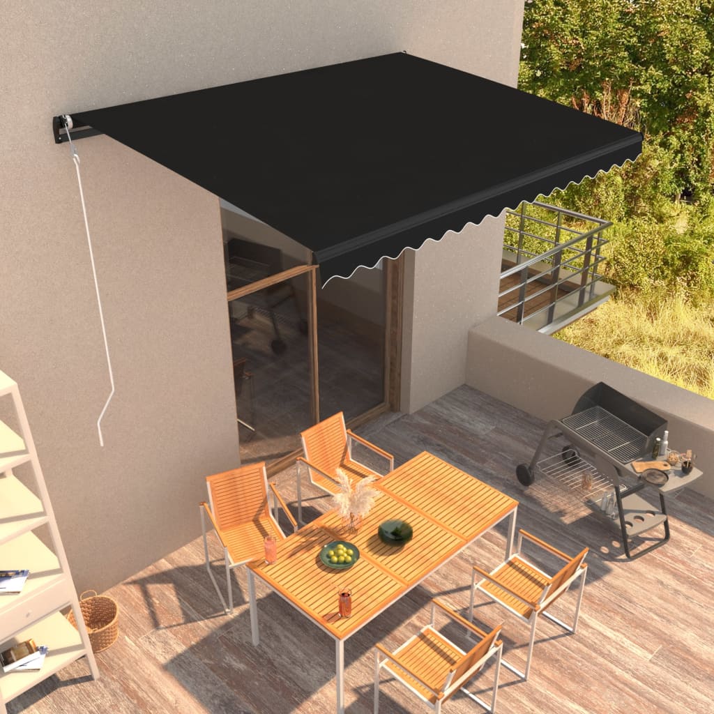 Vetonek Toldo automático retráctil gris antracita 400x300 cm