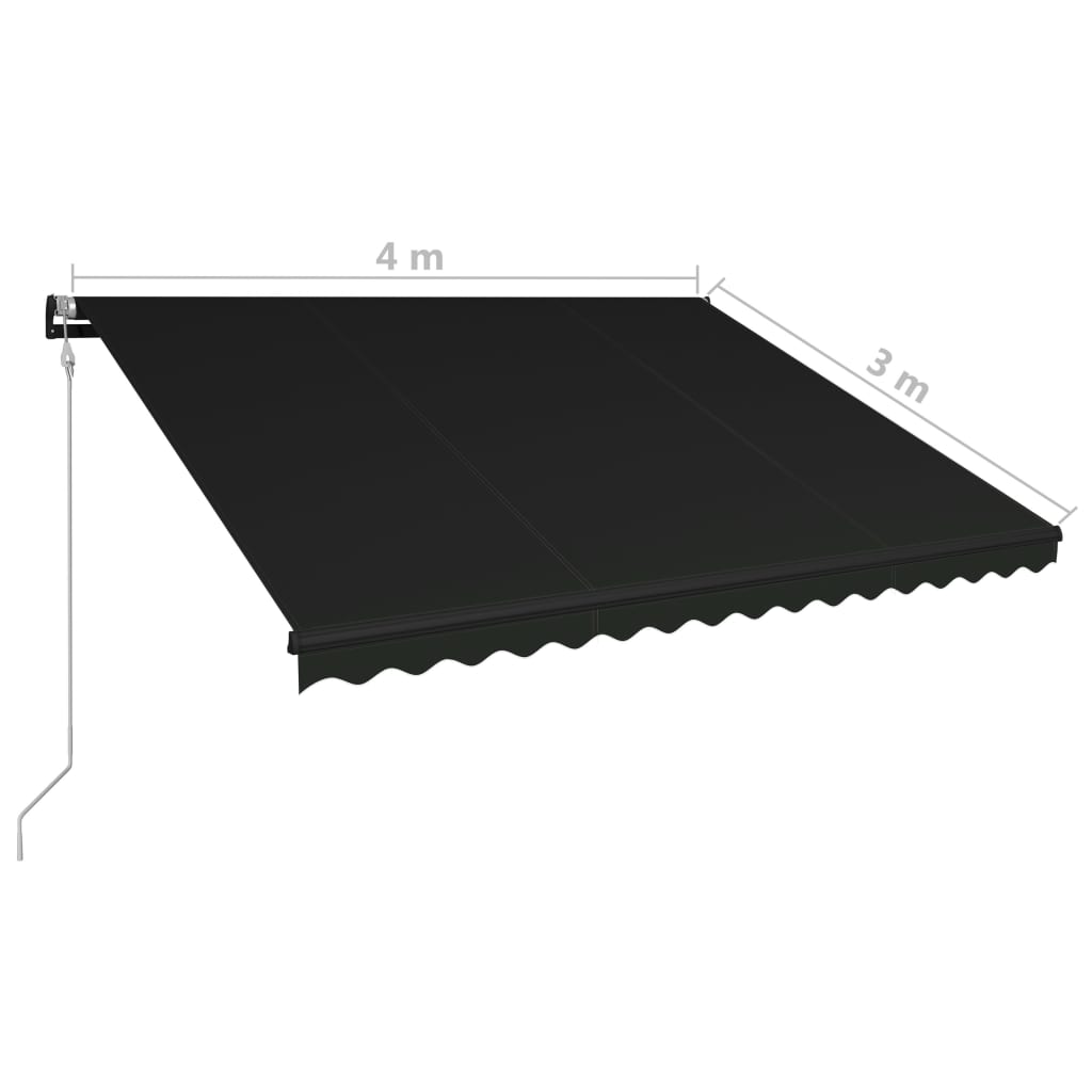 Toldo automático retráctil gris antracita 400x300 cm - Vetonek