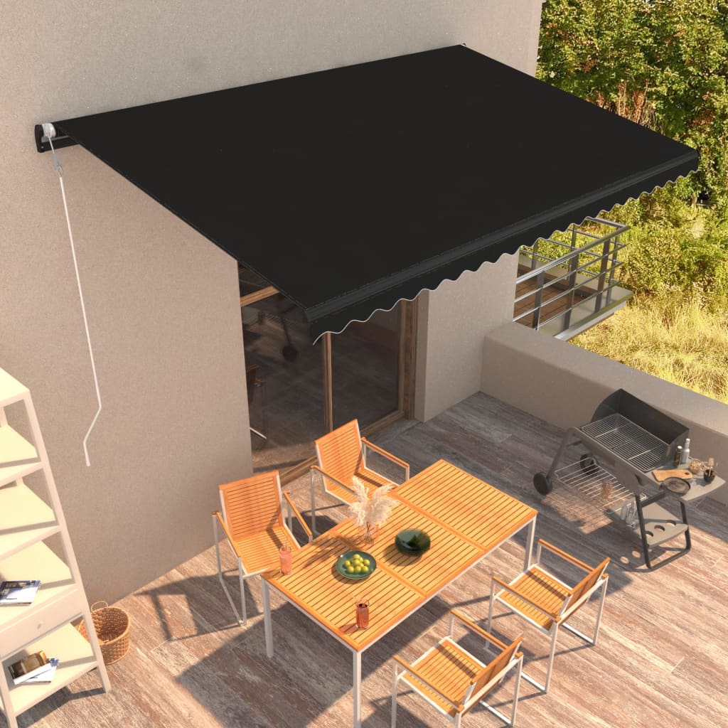 Toldo retráctil automático gris antracita 600x300 cm vidaXL