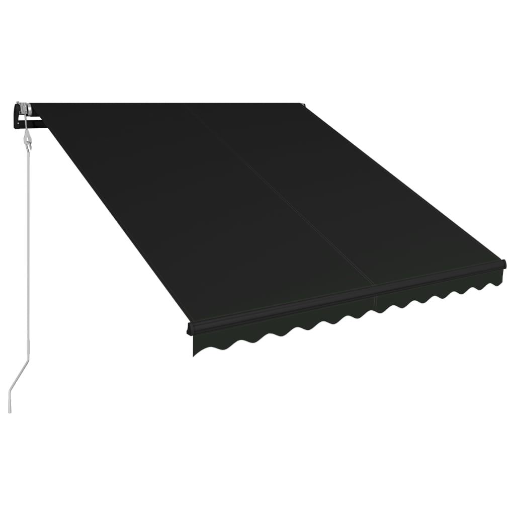 Toldo retráctil LED y sensor de viento gris antracita 300x250cm vidaXL