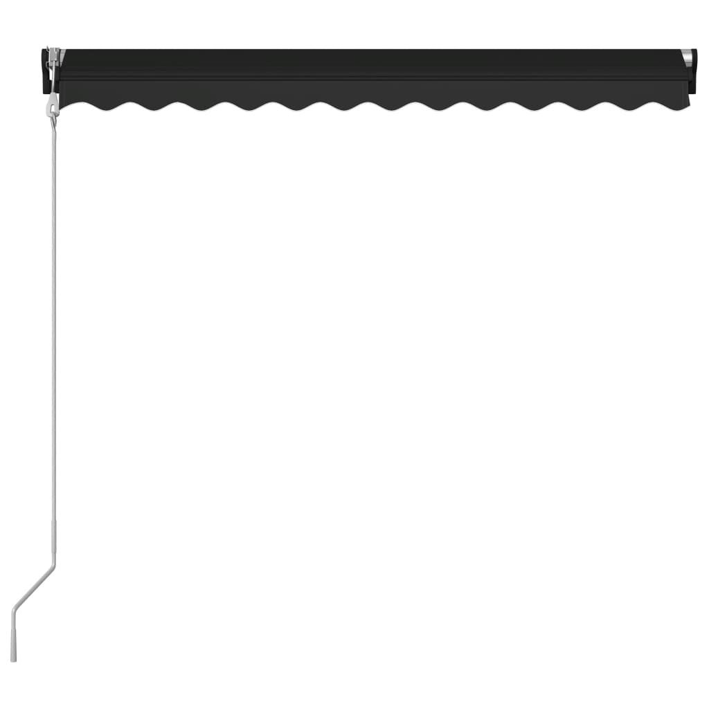 Toldo retráctil LED y sensor de viento gris antracita 300x250cm vidaXL