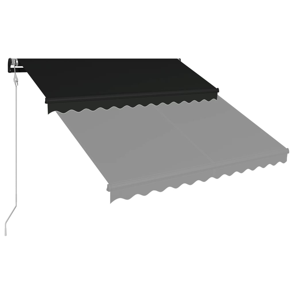 Toldo retráctil LED y sensor de viento gris antracita 350x250cm vidaXL