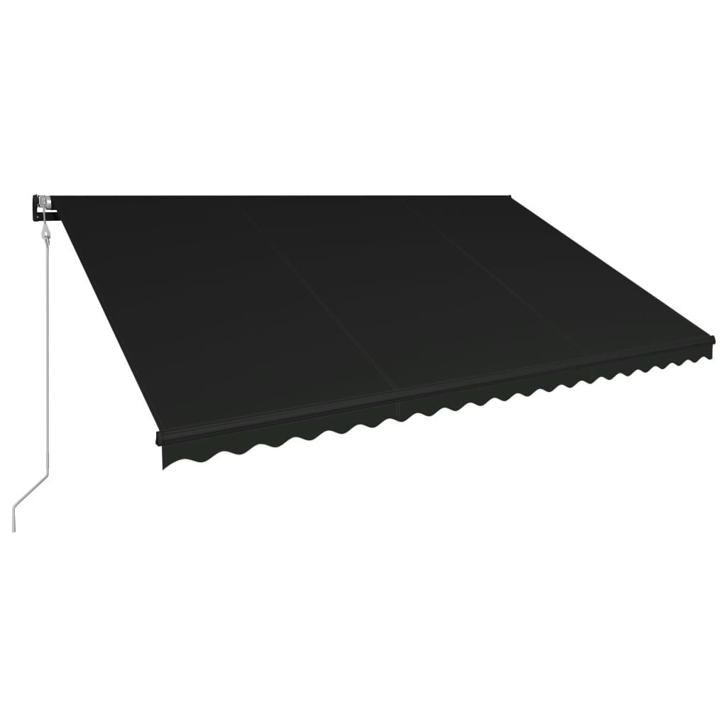 Toldo retráctil LED y sensor de viento gris antracita 500x300cm vidaXL