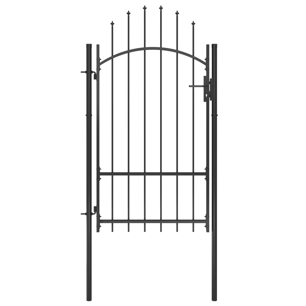 Vetonek Puerta de jardín de acero negro 1x2,2 m