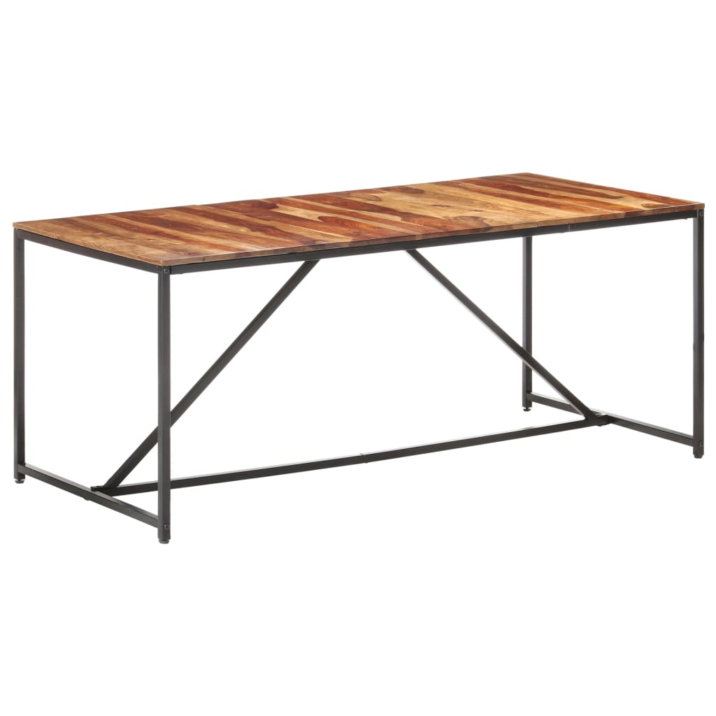 Vetonek Mesa de comedor madera maciza 180x90x76 cm