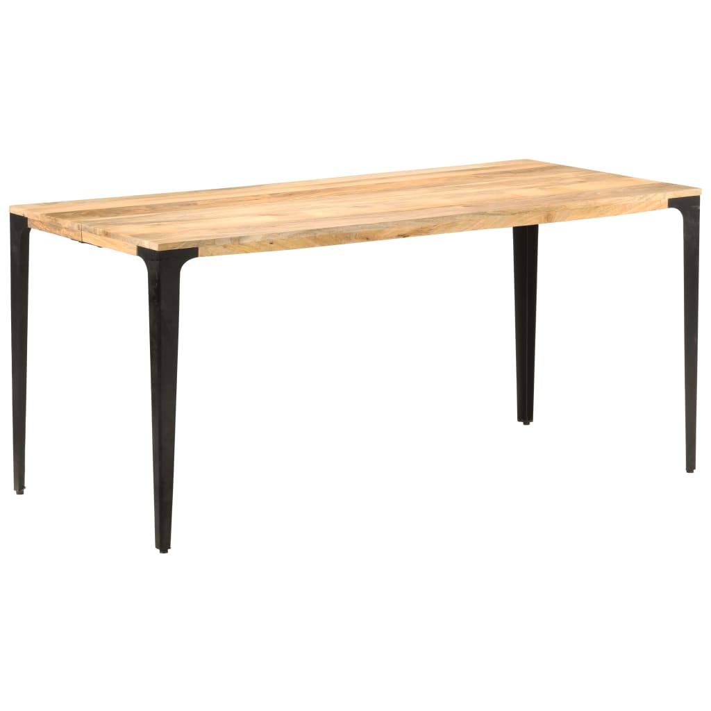 Vetonek Mesa de comedor de madera maciza de mango 160x80x76 cm