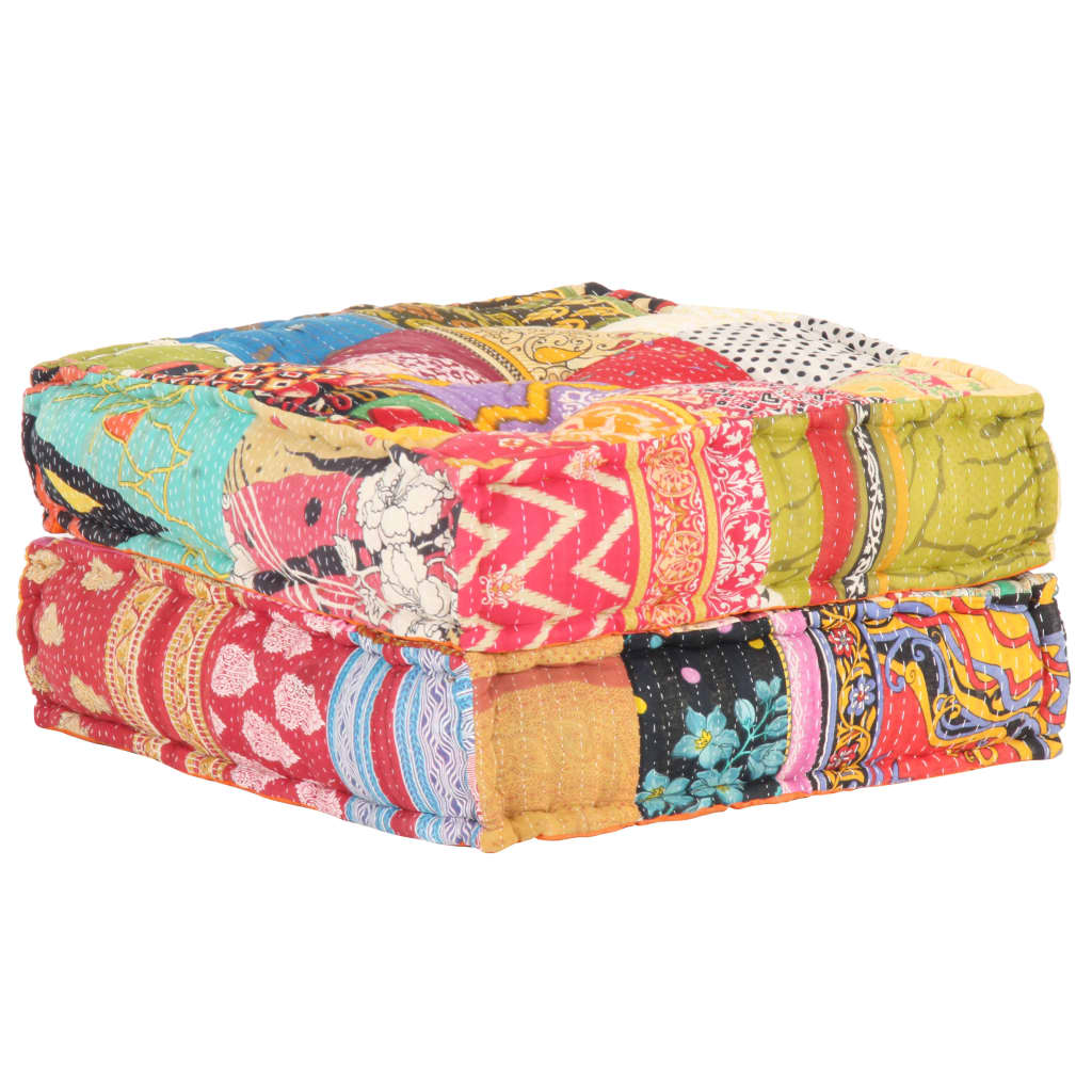 Patchwork PUF de tecido 60x70x36 cm