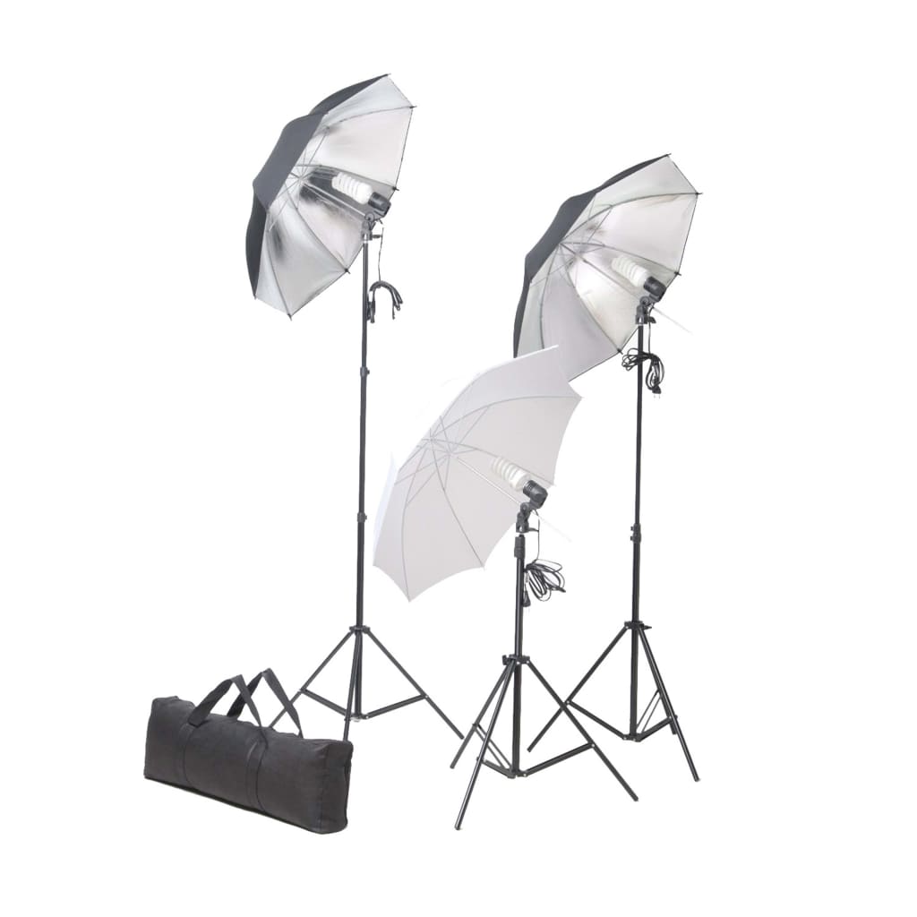 Kit de estudio fotográfico con telón de fondo y set de luces vidaXL