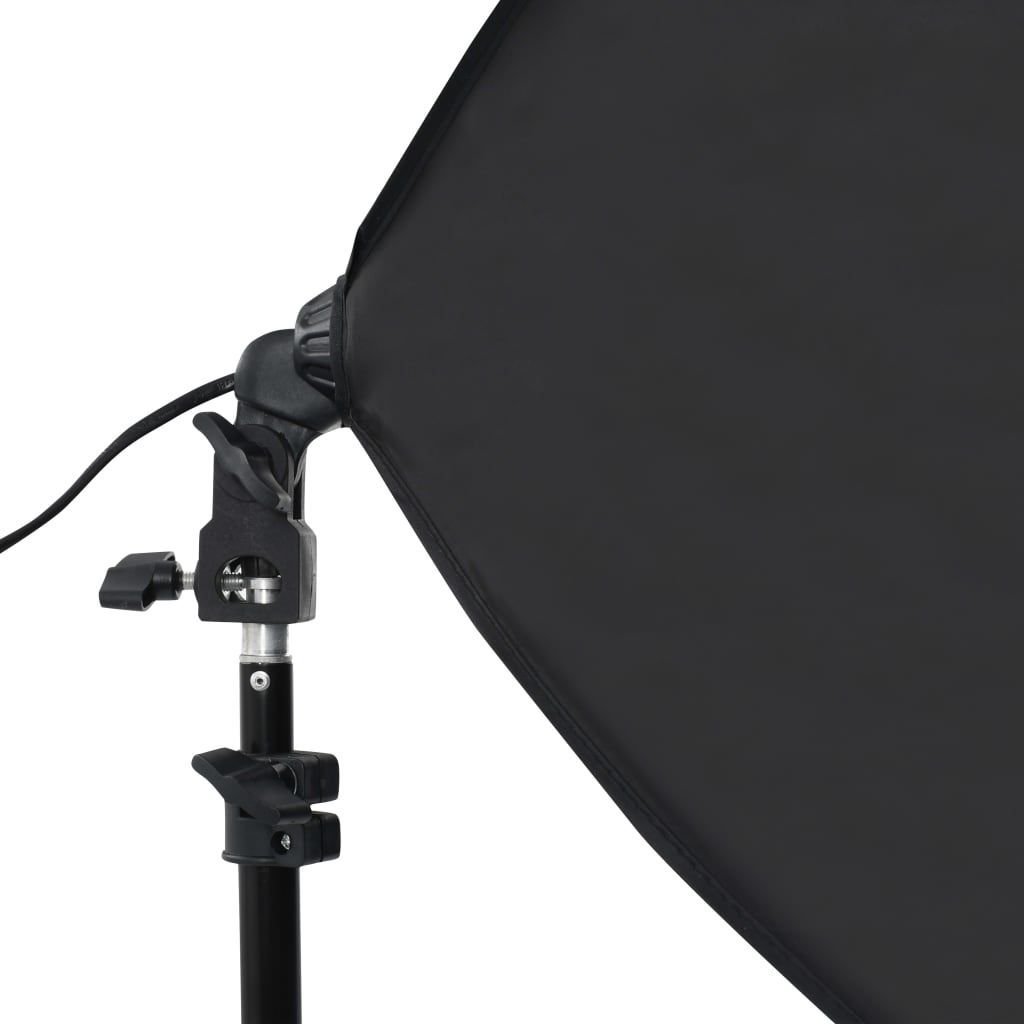 Kit de estudio fotográfico con luces softbox y fondos vidaXL