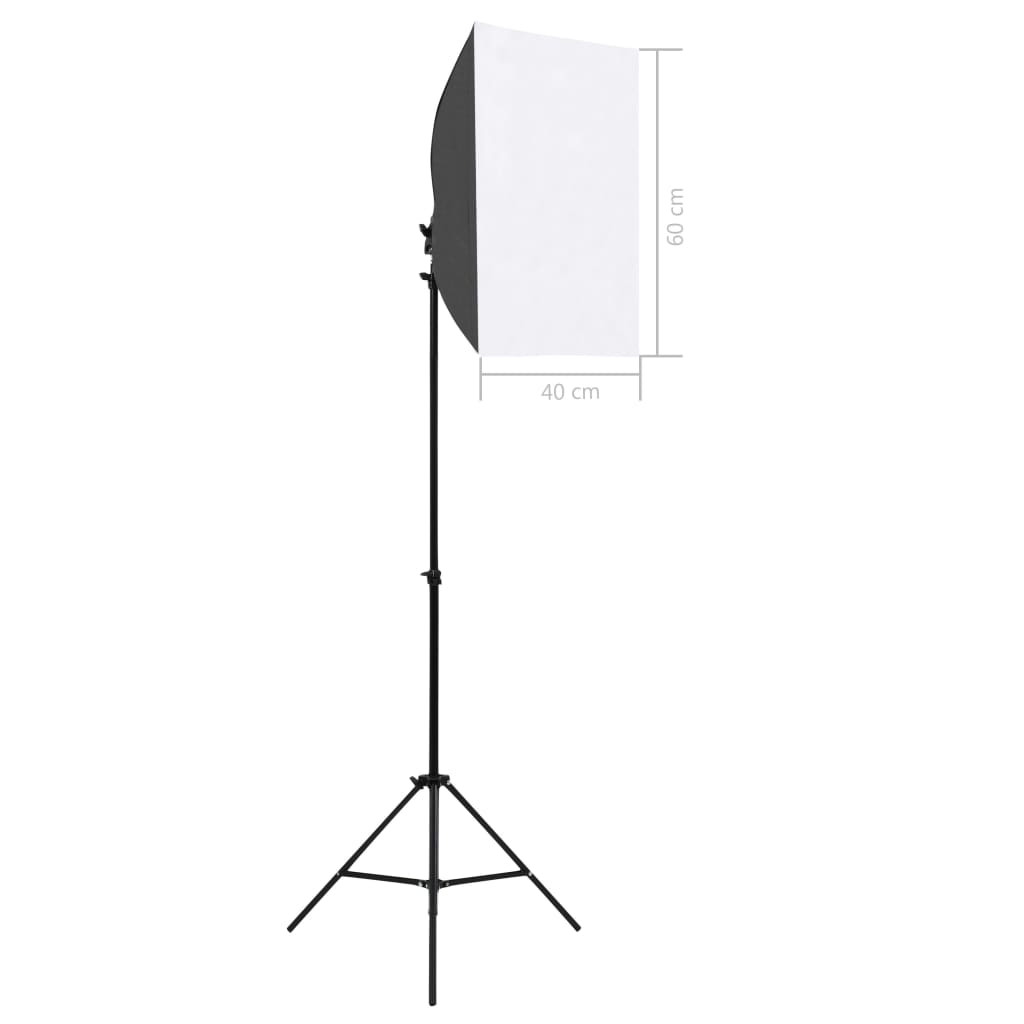 Kit de estudio fotográfico con luces softbox y fondos vidaXL