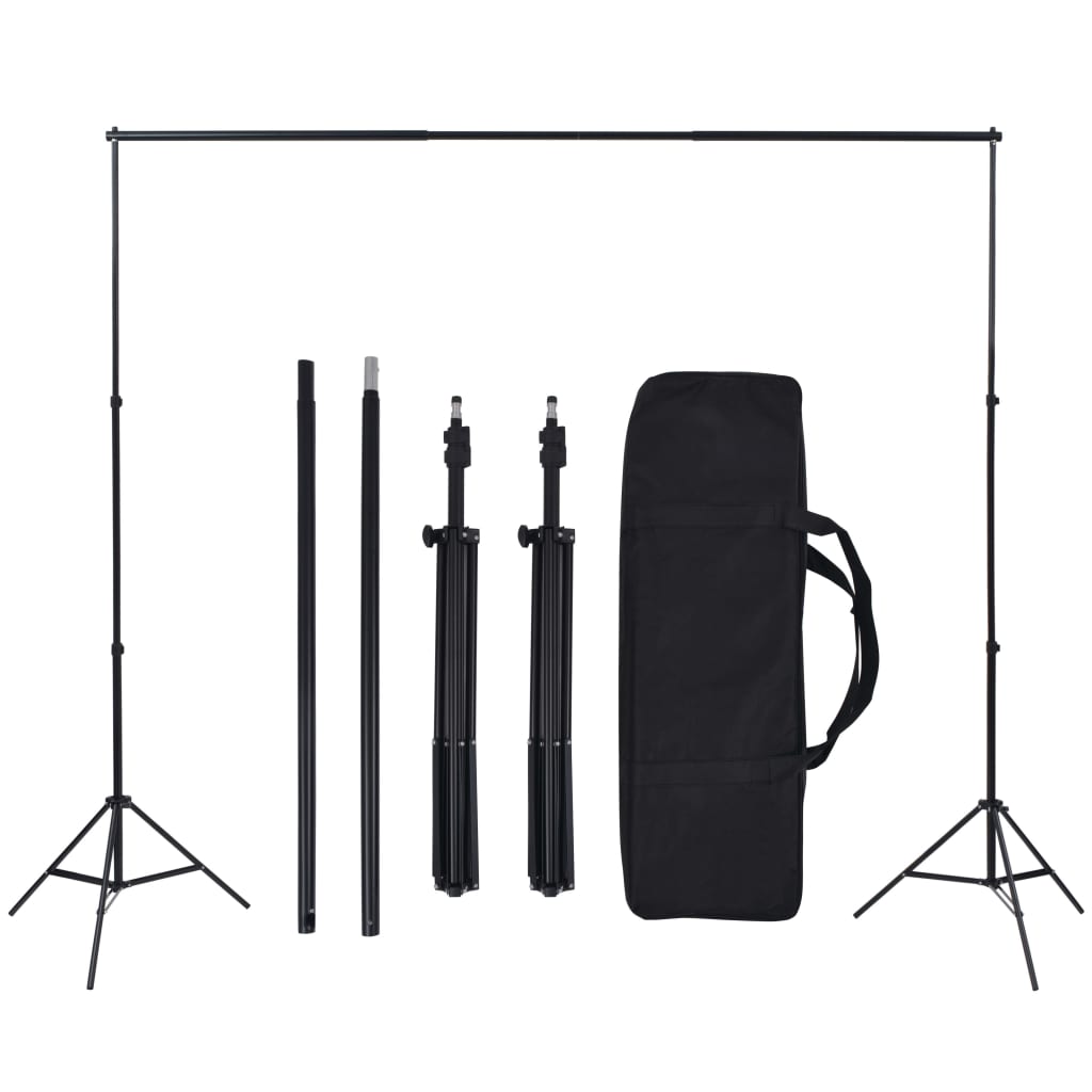 Kit de estudio fotográfico con luces softbox y fondos vidaXL