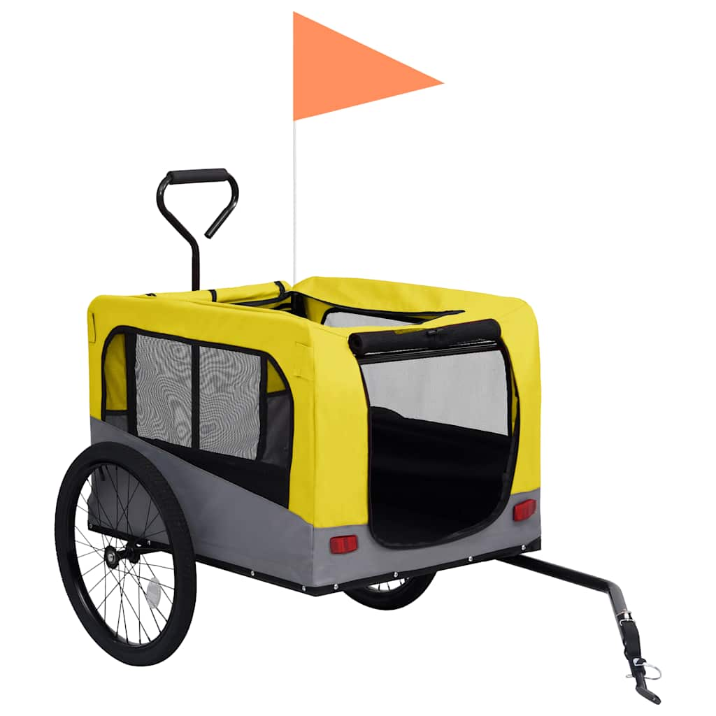 Bicycle trailer Cochecito 2 in 1 gray yellow