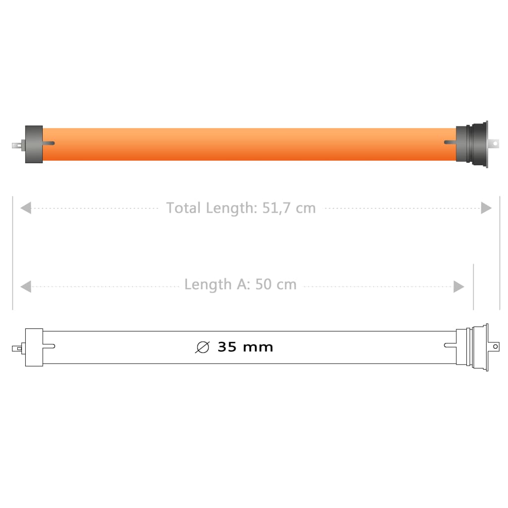 Motores tubulares 2 unidades 10 Nm vidaXL