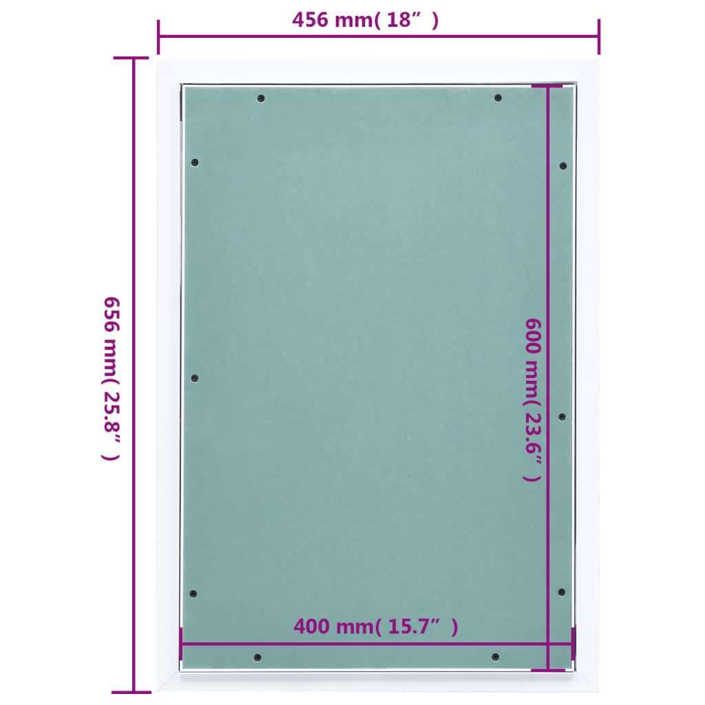 Frame di alluminio del pannello di accesso e cartongesso da cartongesso 400x600 mm