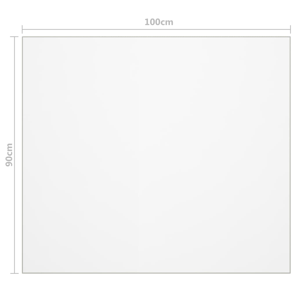 Protector de mesa PVC transparente 100x90 cm 2 mm