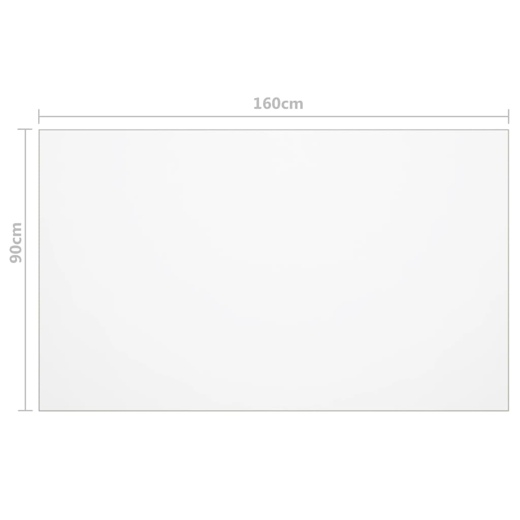 Protector de mesa PVC transparente 160x90 cm 2 mm vidaXL