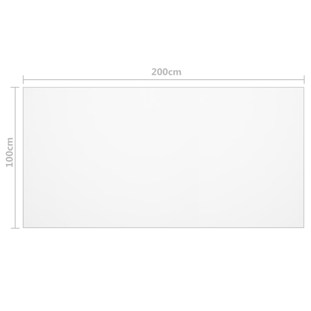 Protector de mesa PVC transparente 200x100 cm 2 mm vidaXL