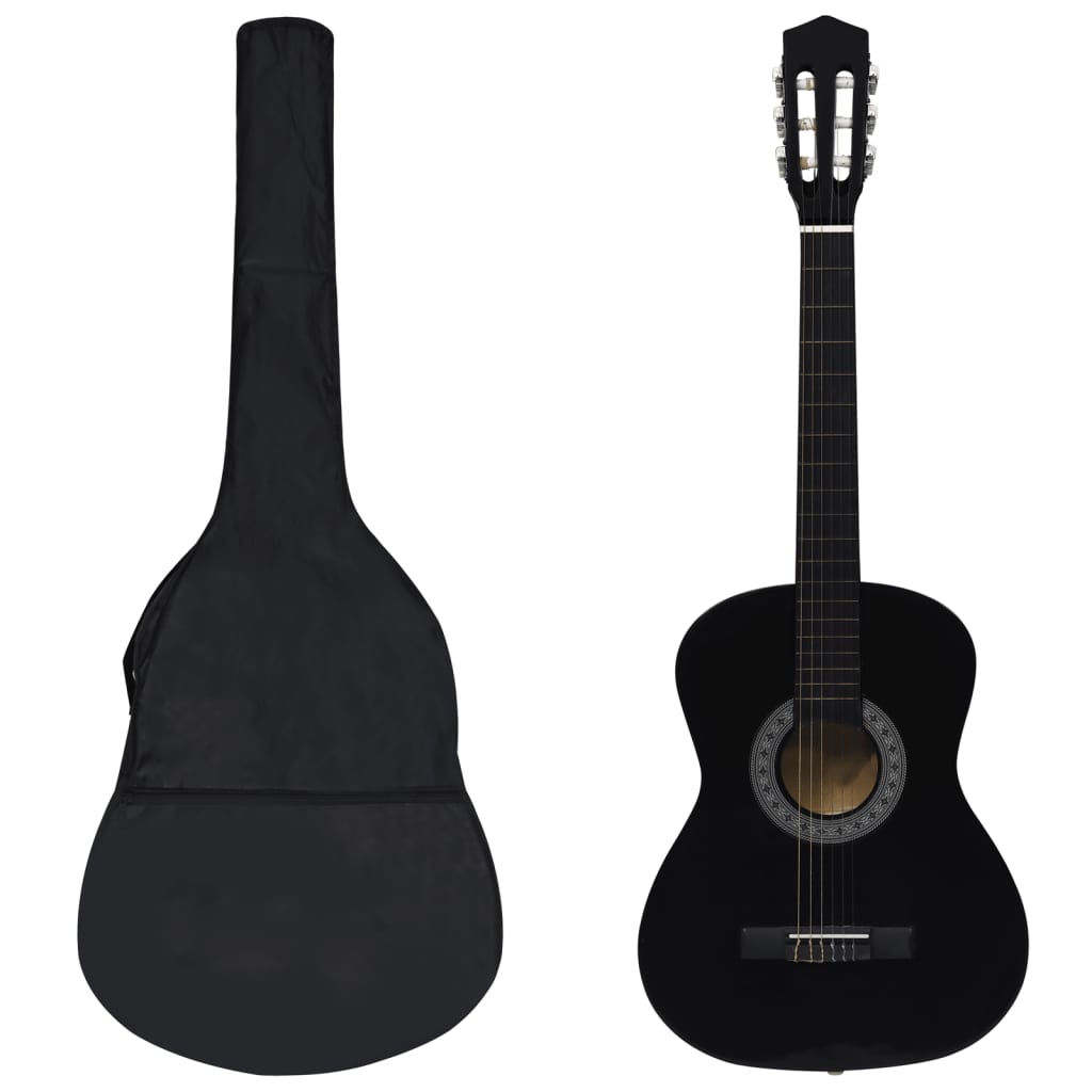 Vetonek Set de guitarra clásica para principiantes 8 pzas negra 3/4 36"       