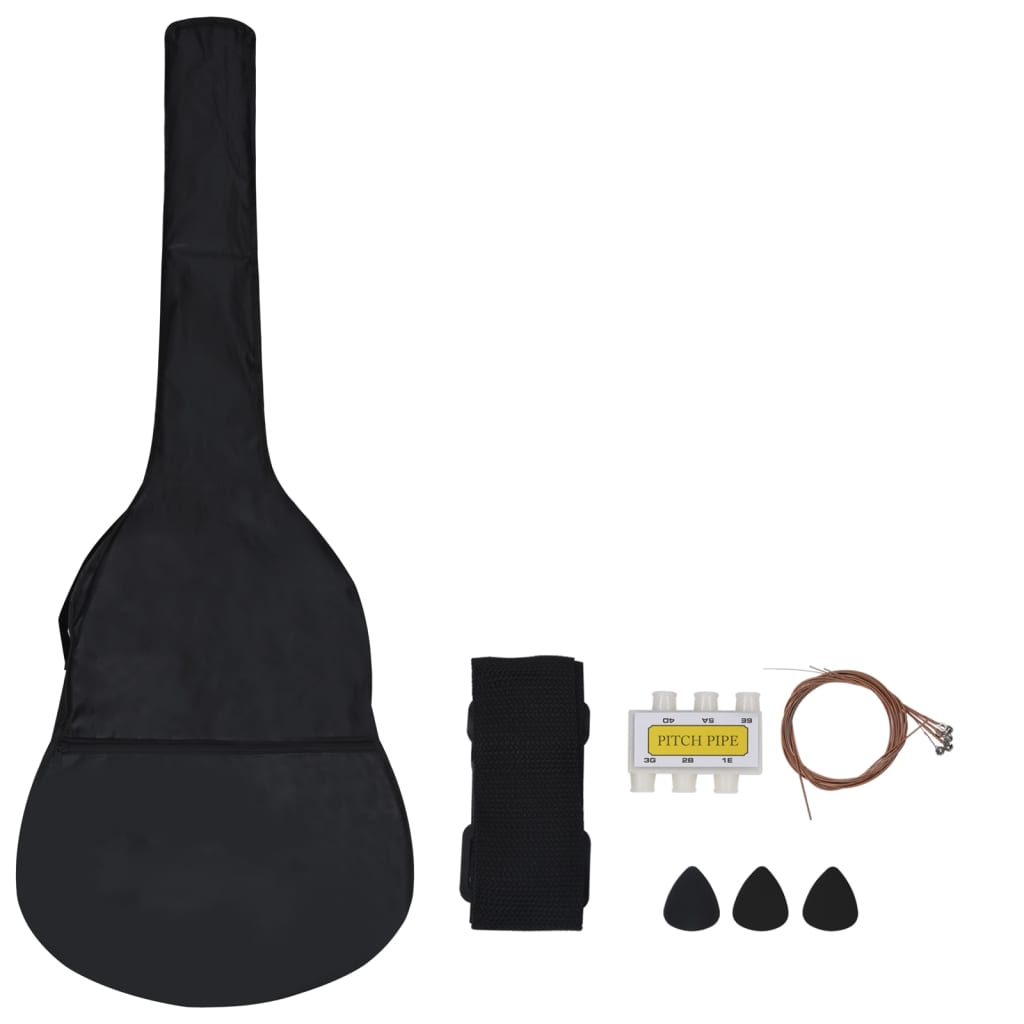 Guitarra clássica Conjunto para crianças iniciantes 8 PCs 1/2 34 "