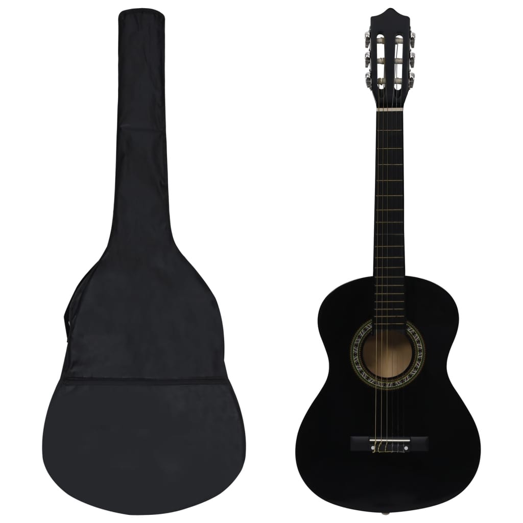 Vetonek Set de guitarra clásica para principiantes 8 pzas negro 1/2 34"