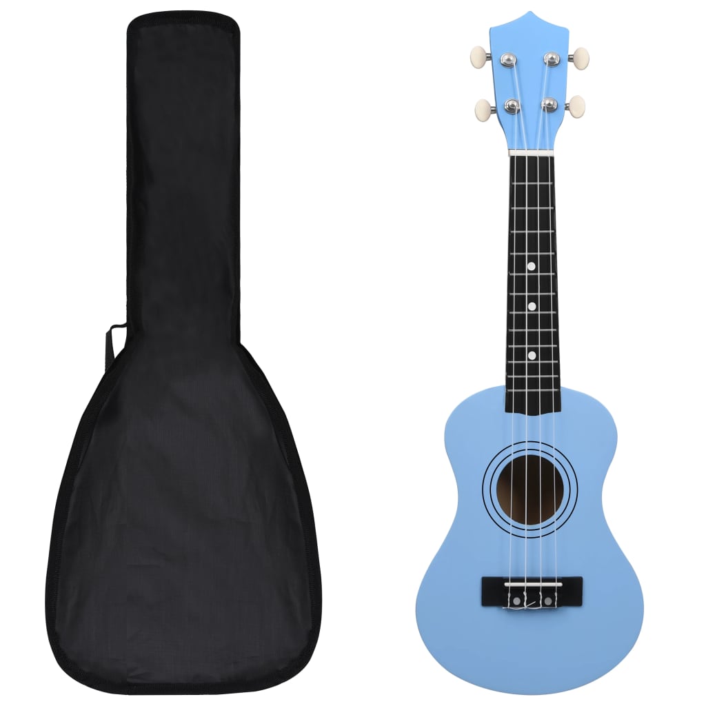 Vetonek Set de ukelele soprano con funda para niños azul bebé 21"